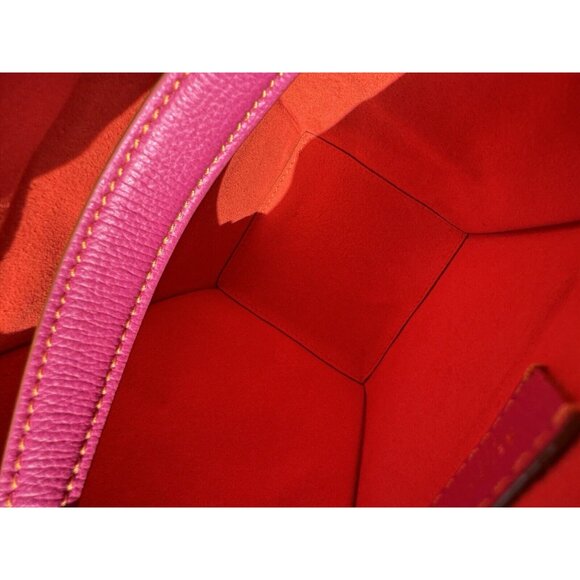 BNWT Jeff Wan Fuchsia Pink Lunch Box Purse W Long Strap - Picture 8 of 10